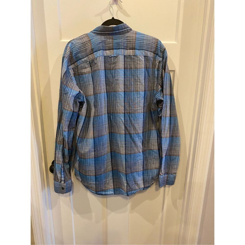 Vince Mens Blue Plaid Button Down Shirt - Picture 4 of 4